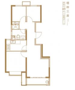 建面89 ㎡-3室2厅1卫